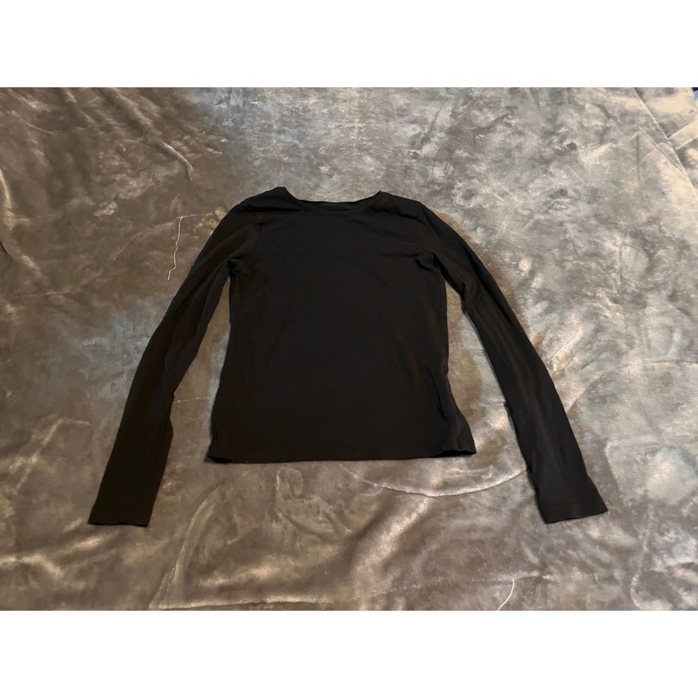 HM Kids Girls Black Long Sleeve Crew Neck Jersey T-Shirt Size 8-10Y